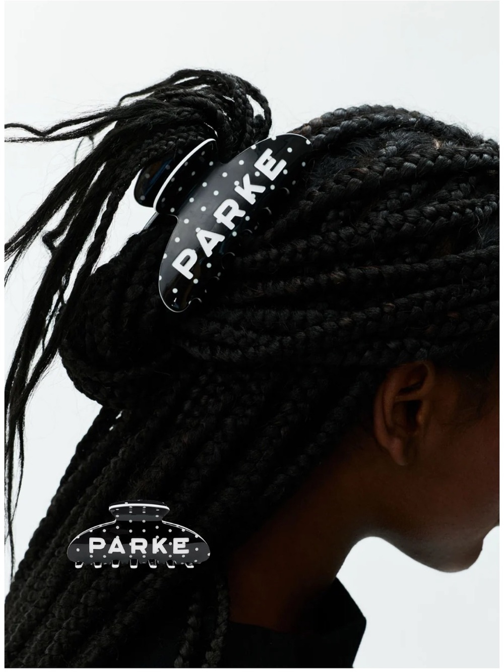Parke Black Polka Dot Hair Claw Clip for Kids